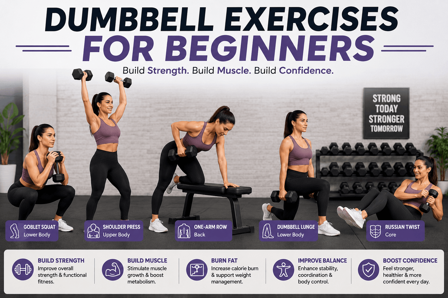 Best Dumbbell Exercises for Beginners (Complete 2026 Workout Guide)
