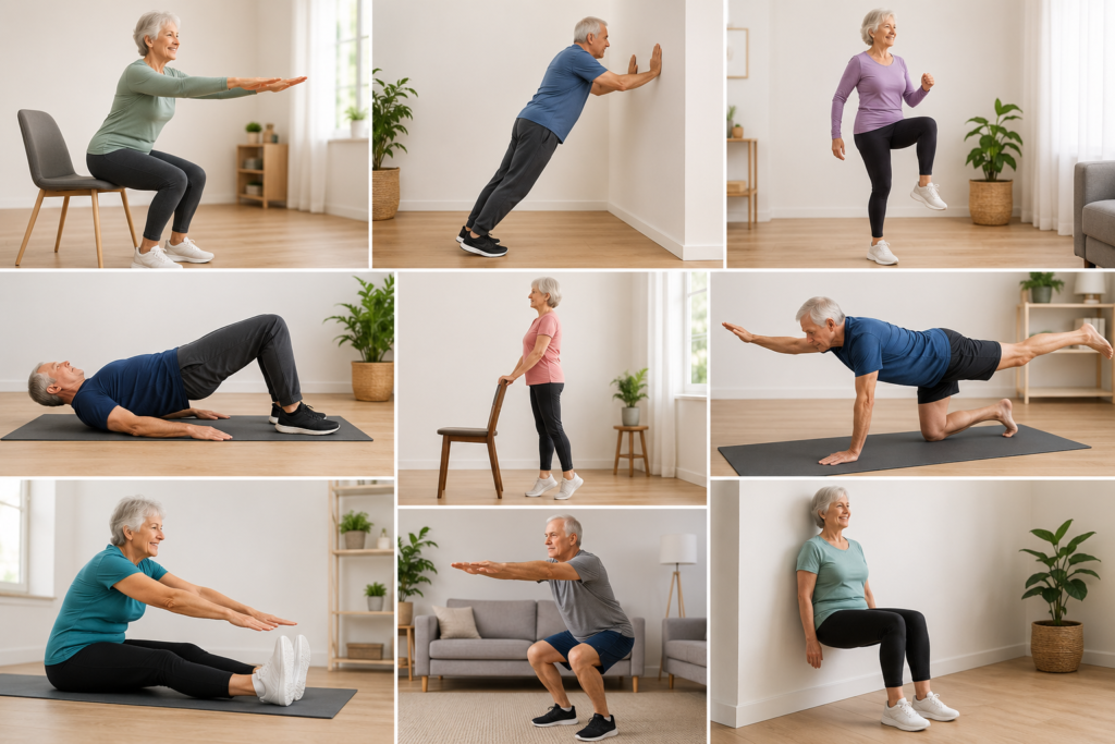 strength exercises for seniors without equipment