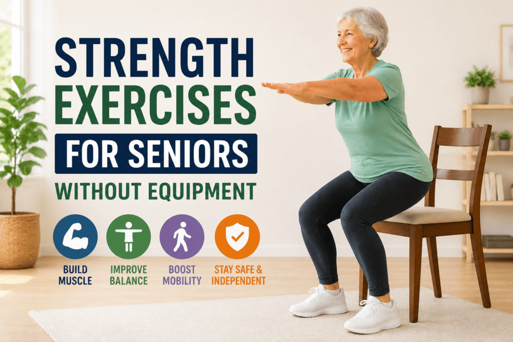 strength exercises for seniors without equipment