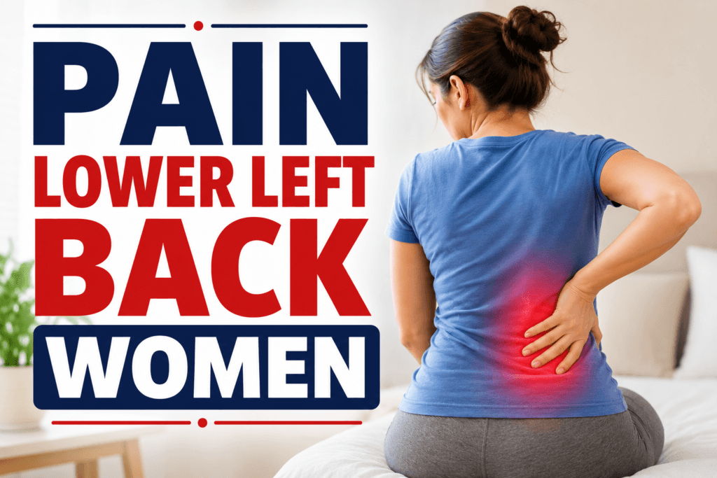pain lower left back women