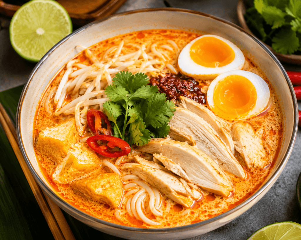 Singapore-Style Chicken Laksa Soup