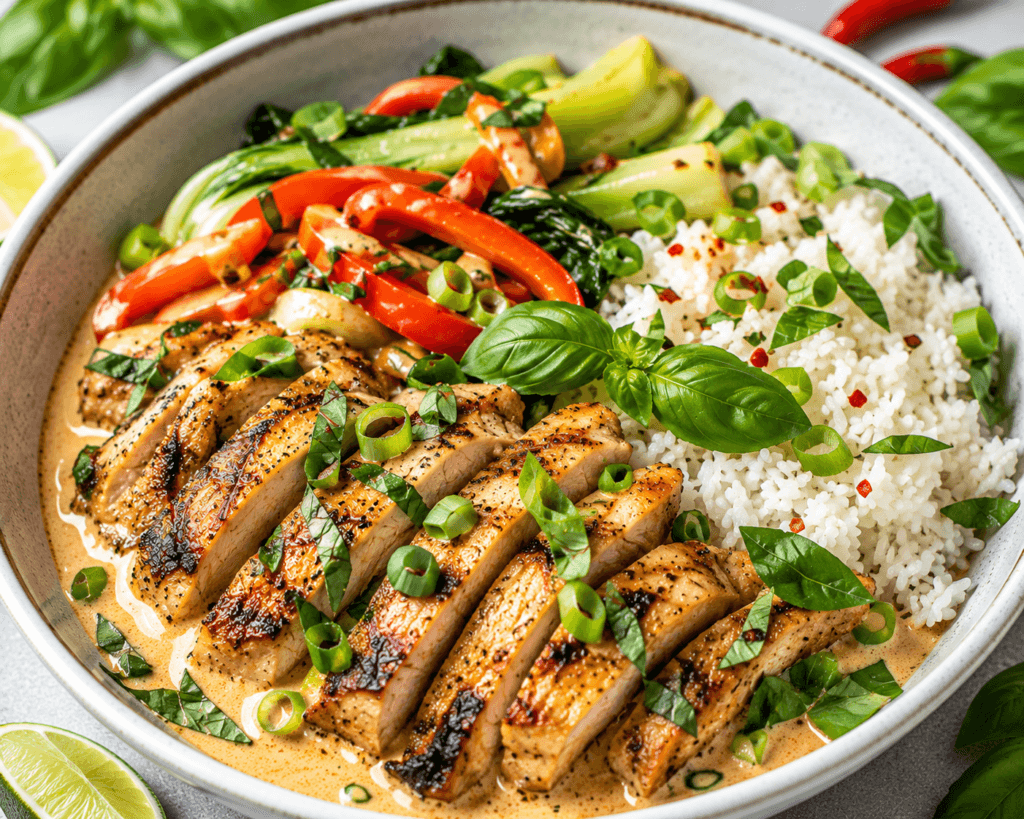 Coconut Basil Chicken Bowl
