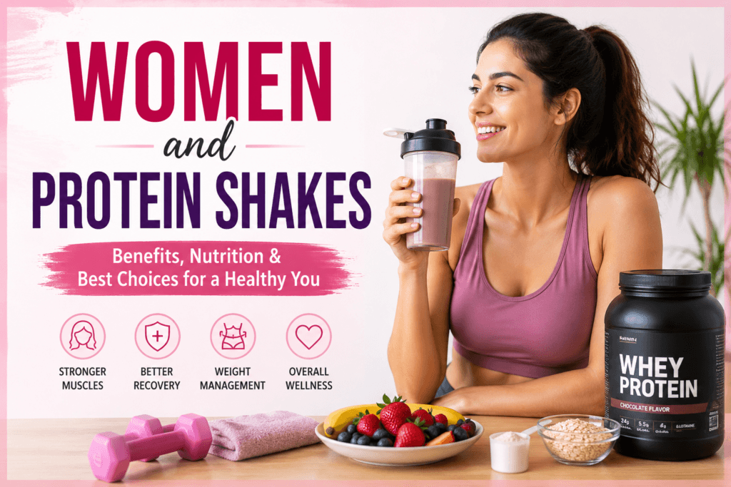 Women and protein shakes