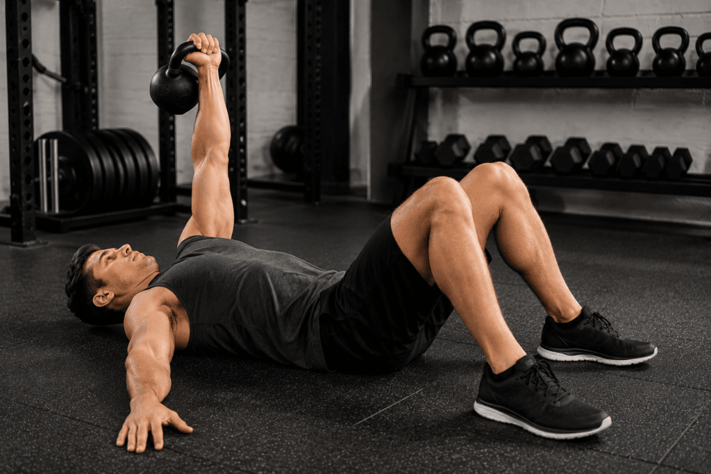 Single-Arm Kettlebell Chest Press