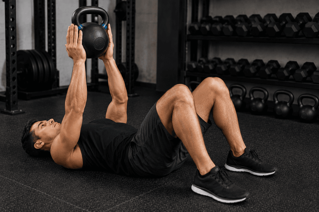 Kettlebell Squeeze Press