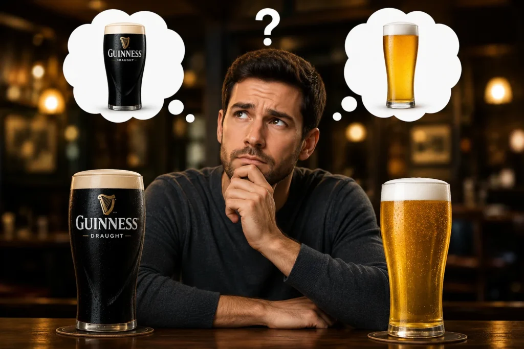 Guinness Draught vs Lager