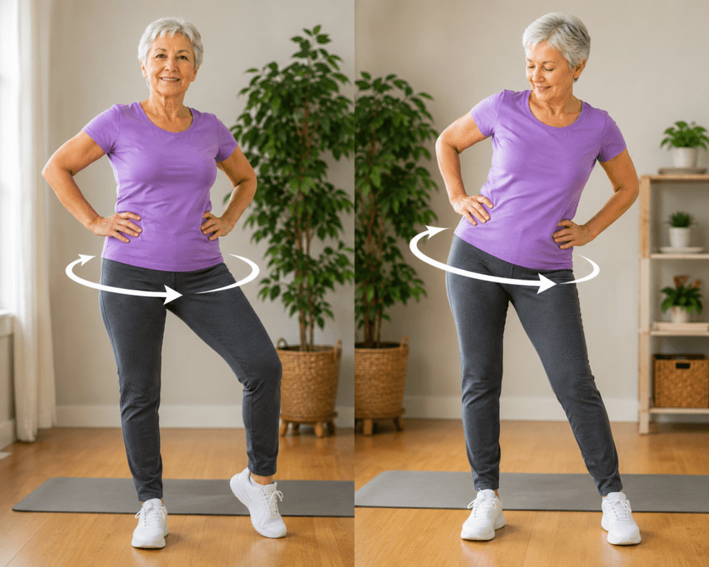 Standing hip circles
