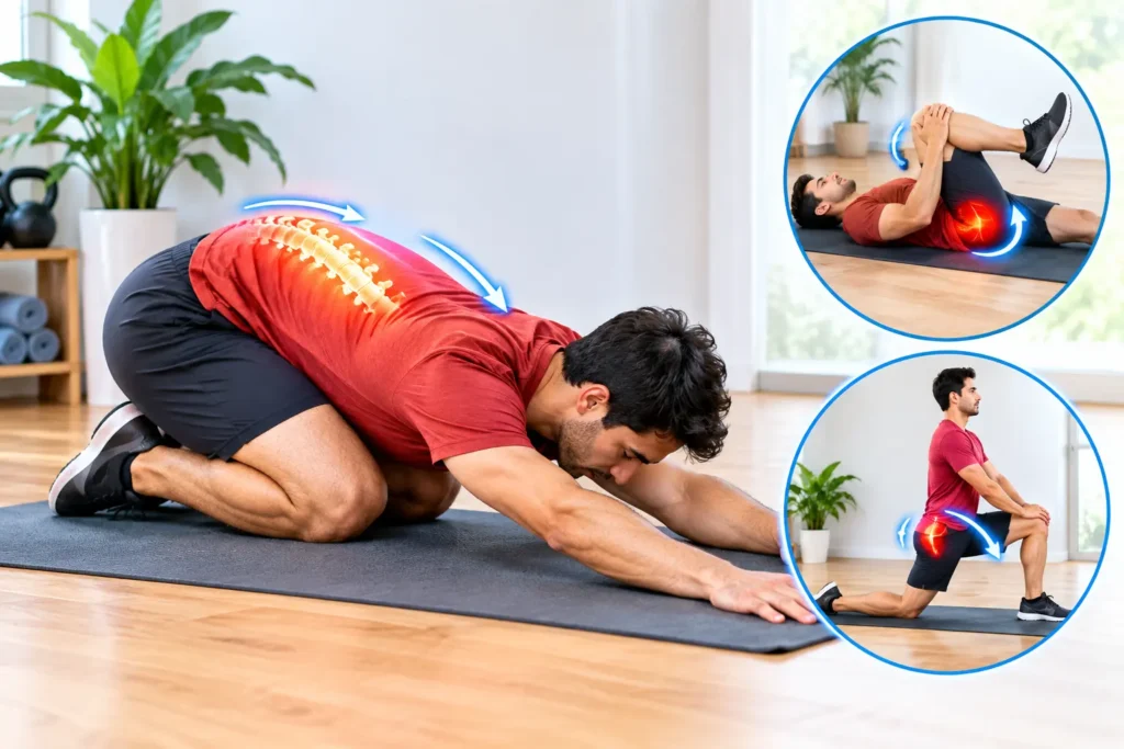 Lower Back Stretches and Hip Stretches