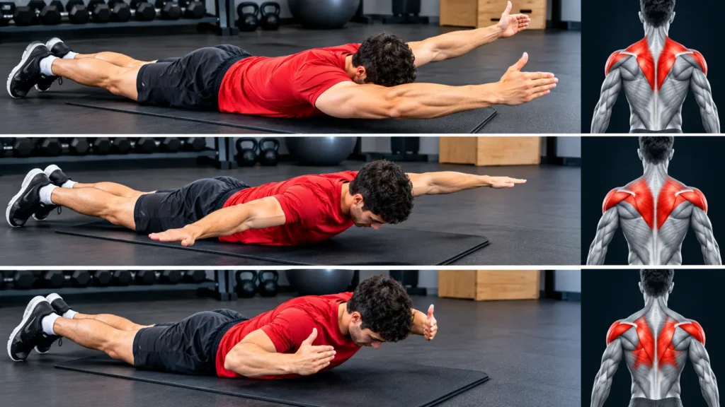 Prone Y, T, and W Raises
