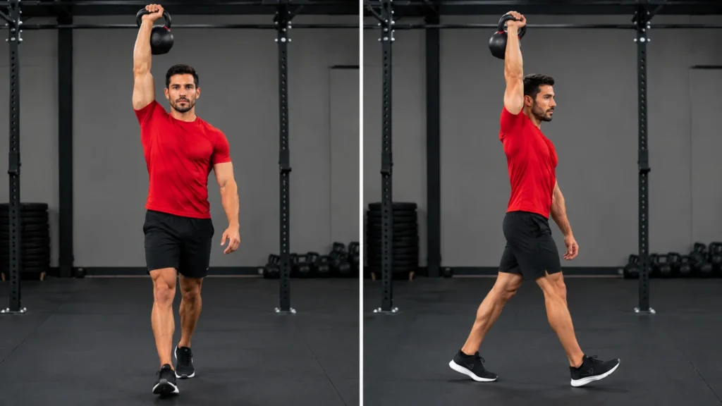 Kettlebell Overhead Carry