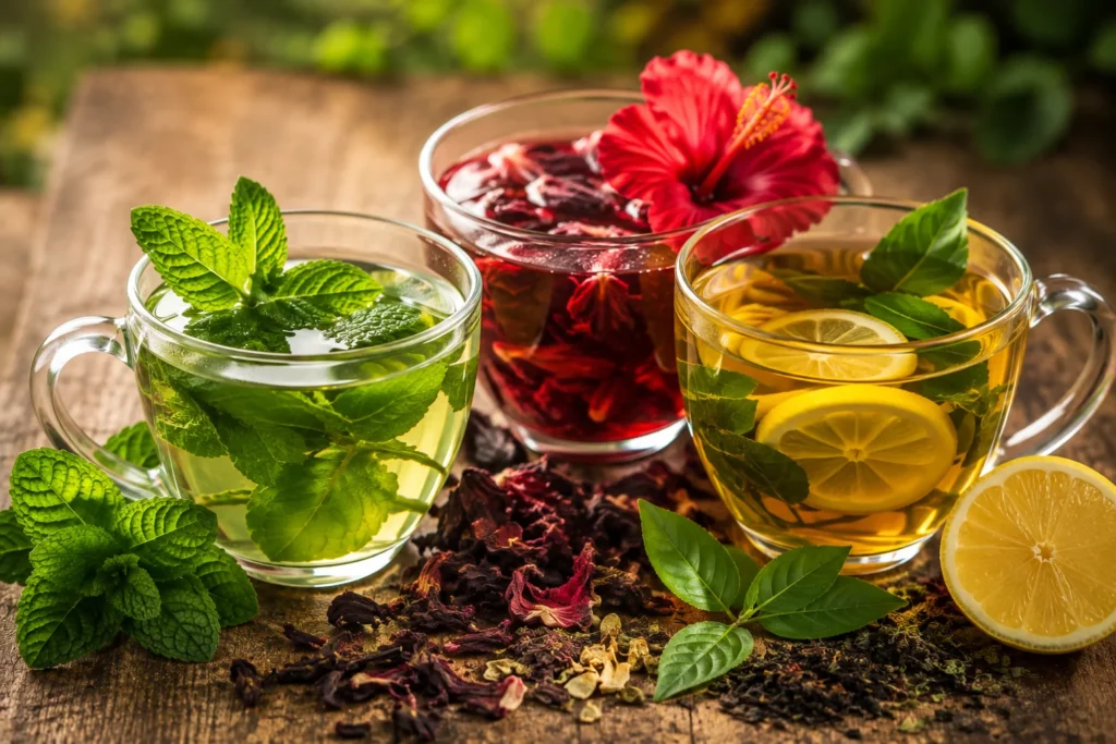 Peppermint, Hibiscus, and Detox Tea