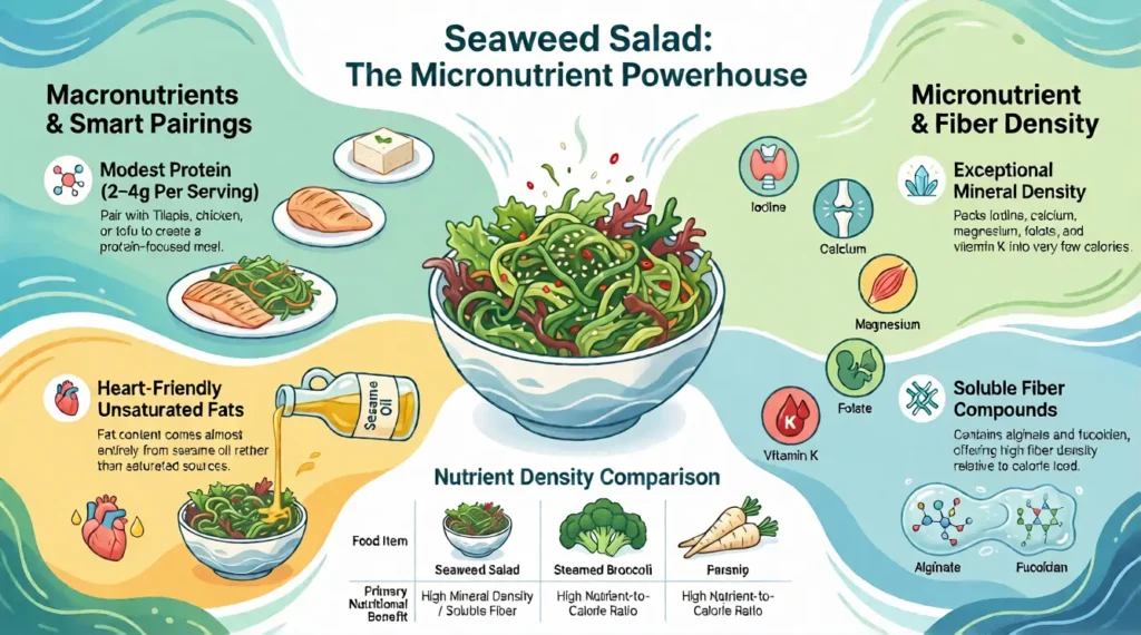 Seaweed Salad Protein, Carbs and Fat, Fiber, Vitamins and Minerals